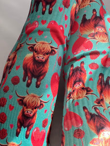 Heartfelt highland cow athletic Socks