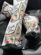 Smile now cry later white sports socks