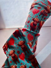 Heartfelt highland cow athletic Socks