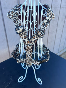 Medium Leopard print No Choke Dog Harness