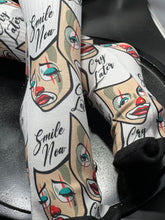 Smile now cry later white sports socks