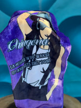 Purple Chingona hair towel turban hair wrap