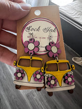 Retro yellow VW Bus earrings