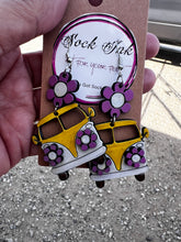 Retro yellow VW Bus earrings