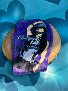Purple Chingona hair towel turban hair wrap