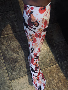 Halloween princess print knee high stockings/socks