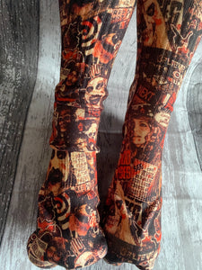 1000 corpses horror sport socks, horror gothic socks, horror movie socks