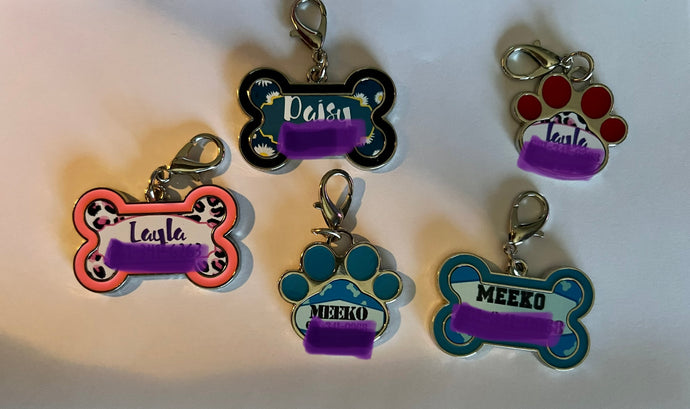 Custom name metal dog tags