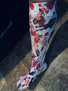 Halloween princess print knee high stockings/socks