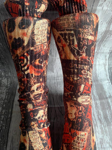 1000 corpses horror sport socks, horror gothic socks, horror movie socks